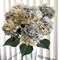 UV Mixed Blue Hydrangea Bush with 7 Silk Flowers & Leaves by Floral Home®